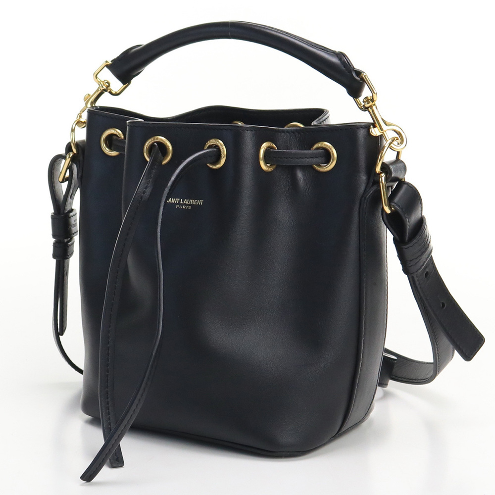 Saint Laurent Emmanuel Bucket Crossbody Shoulder Bag Leather